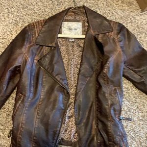 Brown Faux Leather jacket